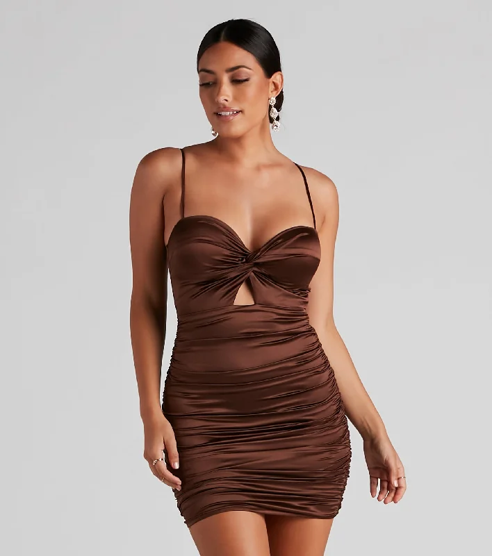 It Girl Energy Satin Mini Dress Sexy mini dresses