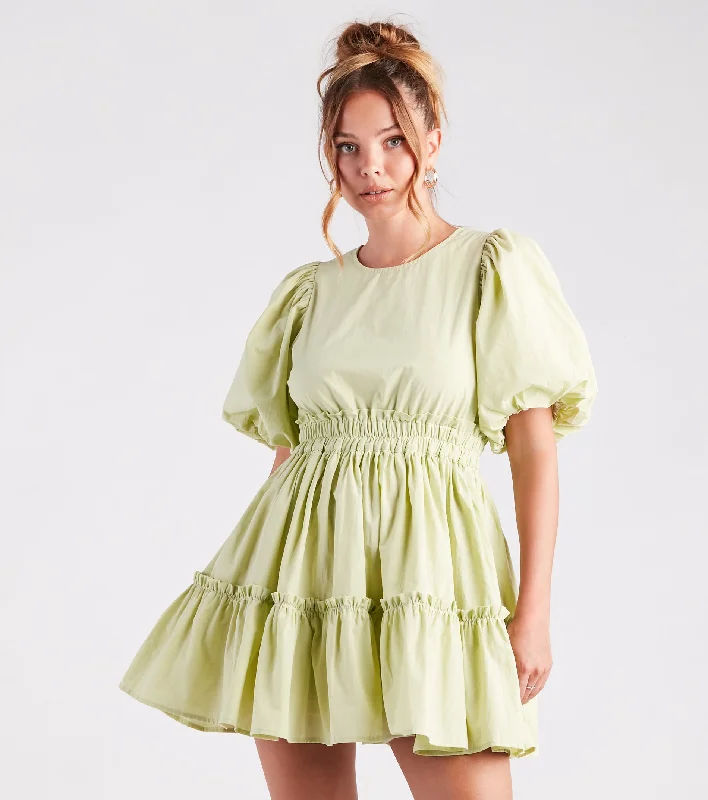 Summer Breeze Ruffled Cotton Skater Dress Expensive mini dresses