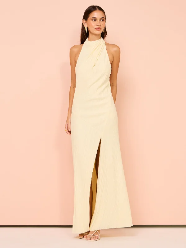 Camilla and Marc Alto Halter Dress in Cream