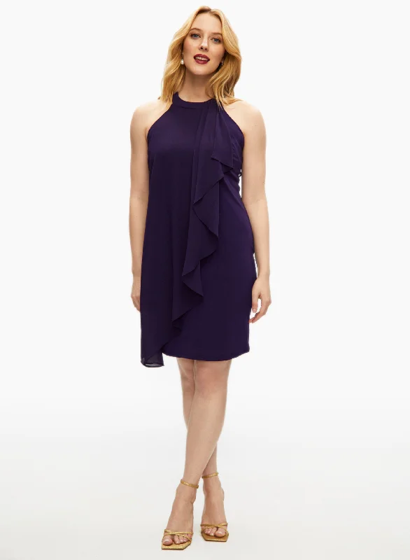 Cleo Neck Ruffle Dress