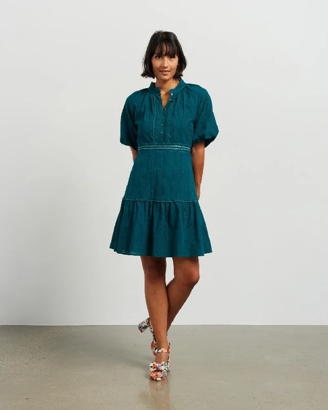 Et Alia Camila Dress - Peacock Broderie