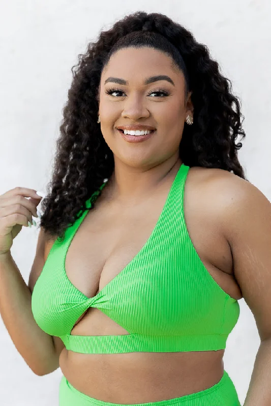 Green with Envy Lime Green Halter Bikini Top FINAL SALE