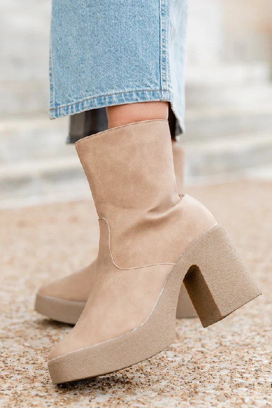 Hilary Tan Square Toe Platform Bootie FINAL SALE