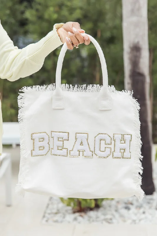 Ivory Beach Canvas Bag FINAL SALE