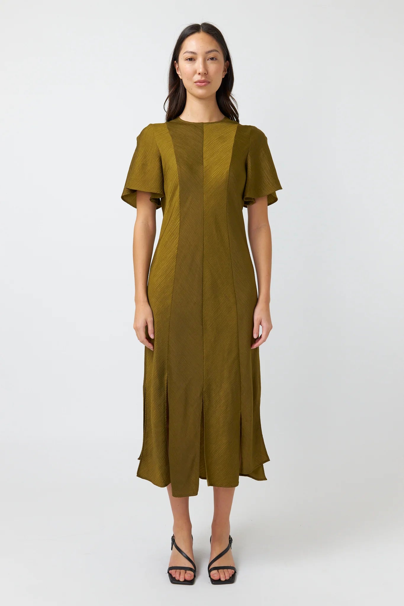 Kate Sylvester Xanthe Dress Old Gold