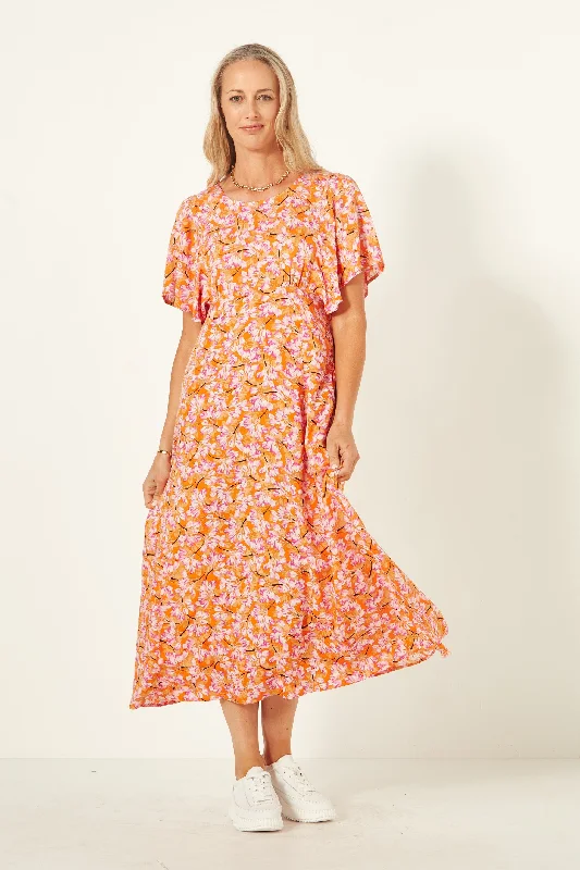 Lemon Tree Design Mavis Dress - Orange Tulips