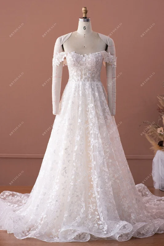 Romantic Off-Shoulder Wedding Dress