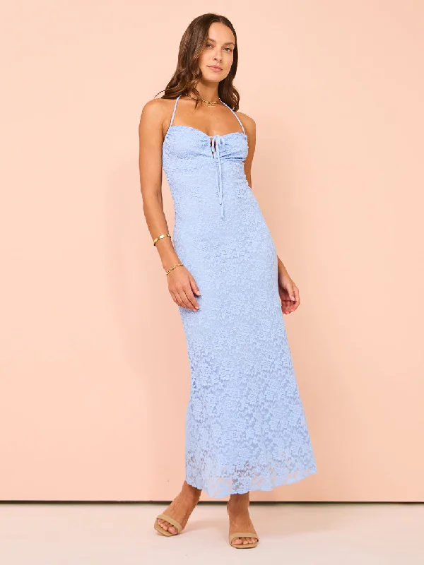 Ownley Claudia Lace Dress in Sky