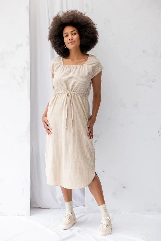 Remmy Dress | Cream Stripe