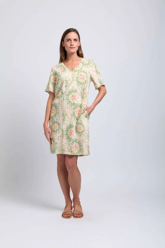 Runway Dress in Mandala CFO7842 by Foil