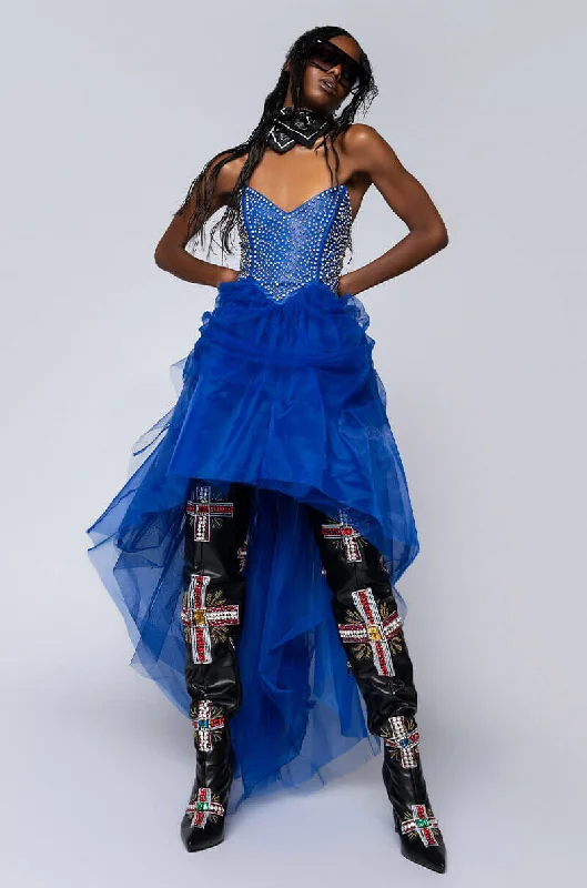 SHE'S ROYALTY HIGH AND LOW TULLE DRESS