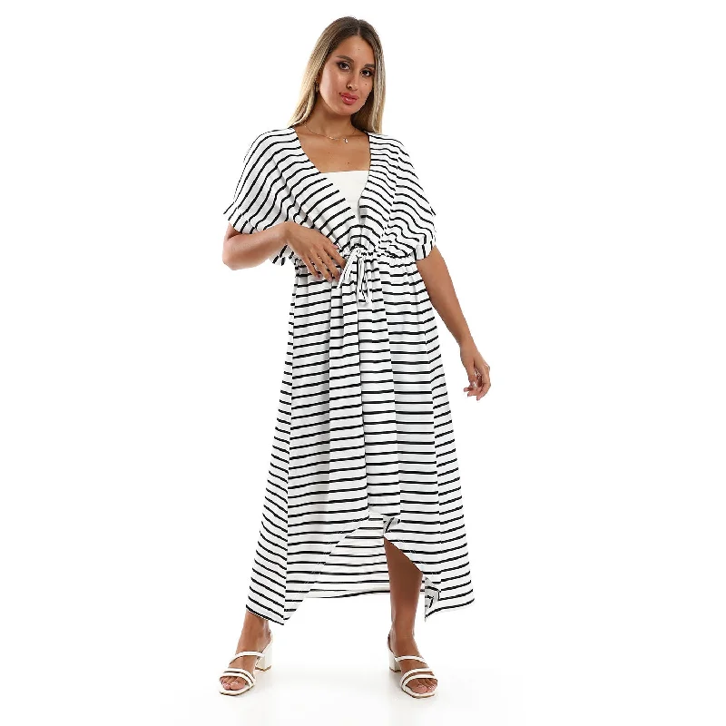 Short Sleeves Striped Dress - Kady