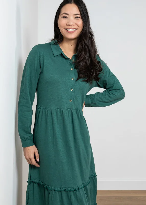 Sophie Shirt Dress in Green