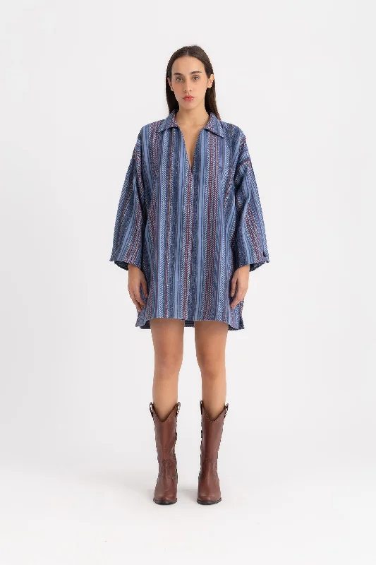 The Pola Mini Shirt Dress - Kei Dress