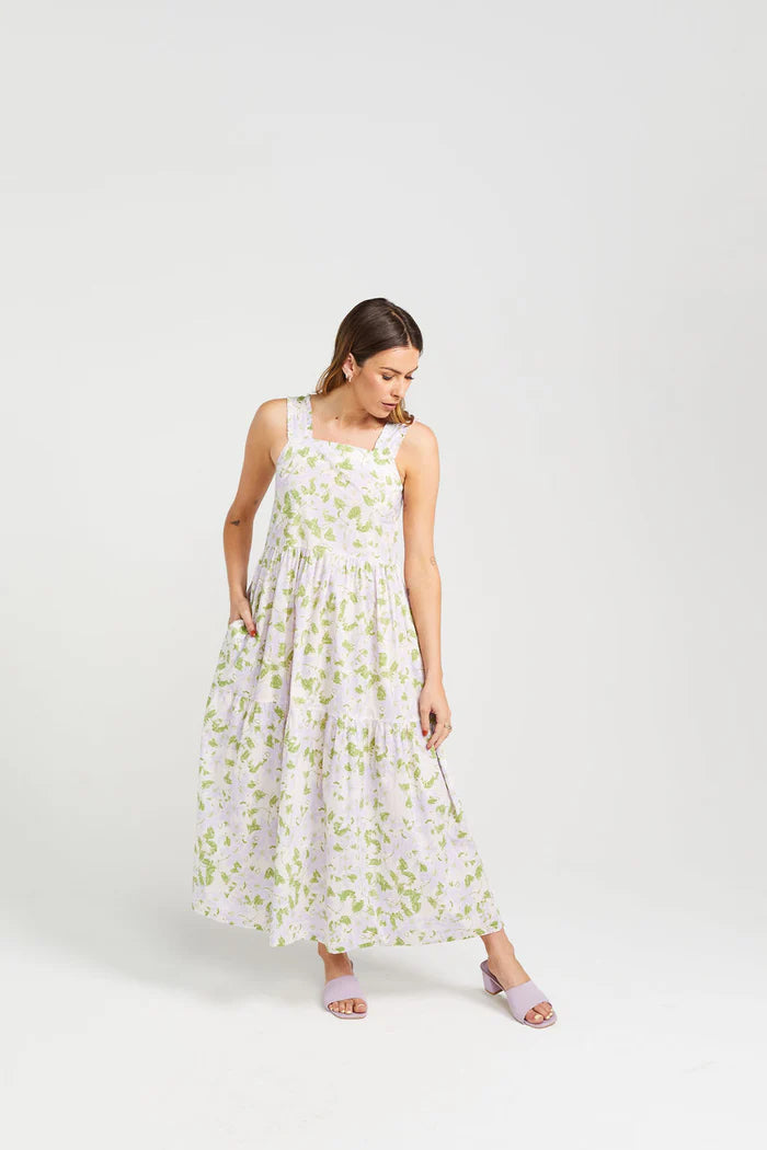 Thing Thing Ziggy-Zag Dress Painted Garden Tiered unclassified dresses